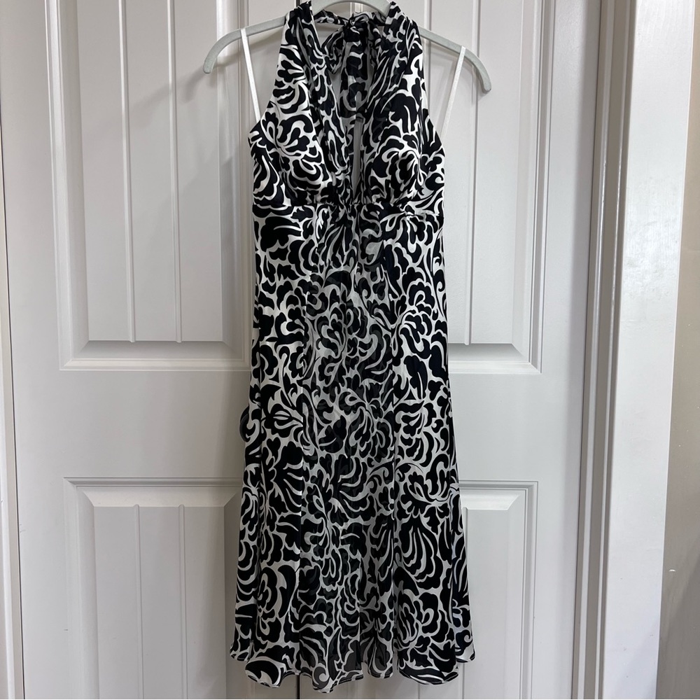 White House Black Market Silk Halter Cocktail Dress, Size 0, NWT